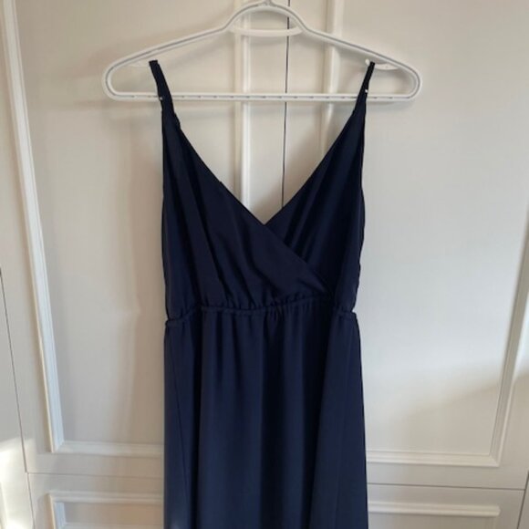 Navy V Neck Aritzia Dress - Picture 2 of 3
